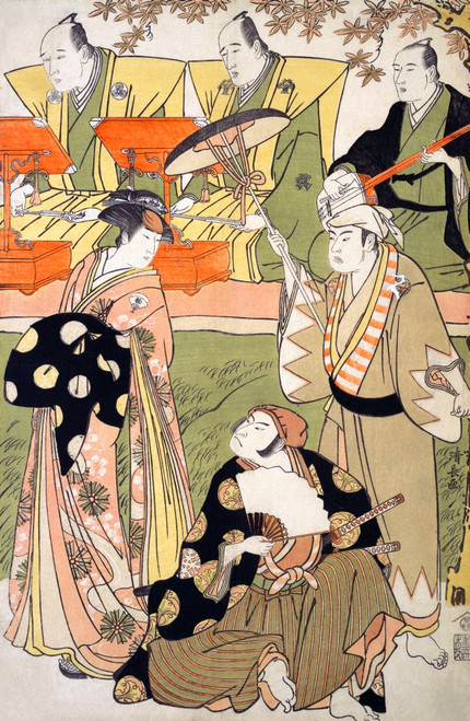 Theatrical Scene with Musicians Poster Print by Kiyonaga - Item # VARBLL058764866x