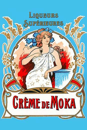 Label for a "supreme liquor" showing a woman drinking. Poster Print by unknown - Item # VARBLL0587341173