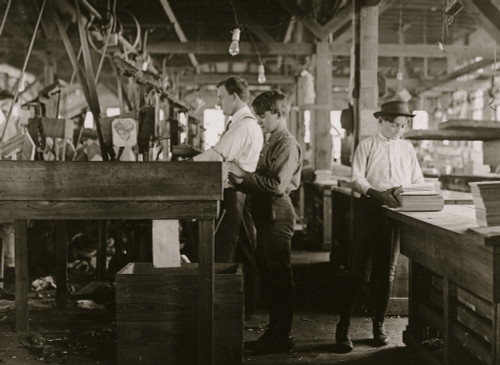 Tampa Cigar Box Factory, Tampa, Fla. Found 10 small boys and girls. Work is slack now. Bad reputation. Poster Print - Item # VARBLL058754445L
