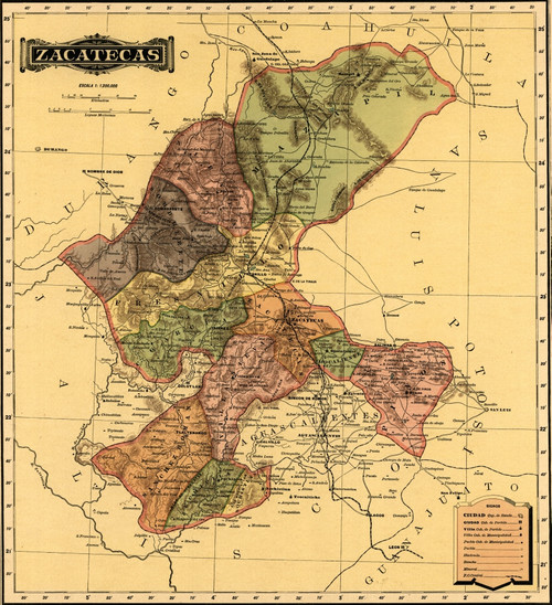 Zacatecas - 1844 Poster Print - Item # VARBLL058758303L