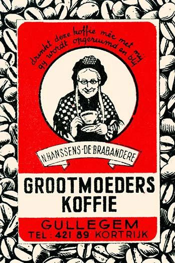 Grandmother's coffee.  Ad from a matchbox in Holland. Poster Print by unknown - Item # VARBLL0587341416