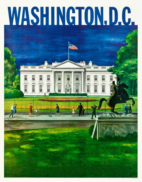 Travel poster issued in the 1960's by a bus line encouraging travel across North America. Poster Print by unknown - Item # VARBLL0587380772