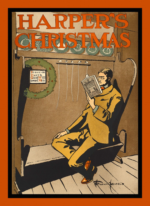 A man sits reading a magazine. Poster Print by  Edward Penfield - Item # VARBLL058741538x