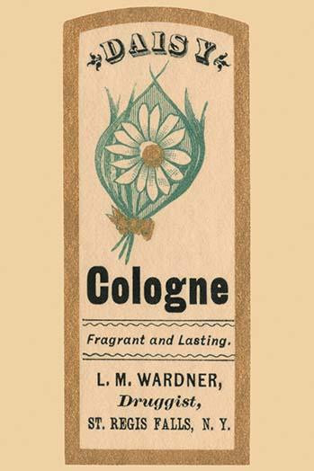 A bottle label from a men's cologne that is "fragrant and lasting" dispensed at the pharmacy. Poster Print by unknown - Item # VARBLL0587268573