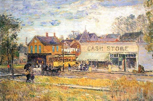 Town at the end of the tram where there are stores Poster Print by Frederick Childe Hassam - Item # VARBLL0587252316