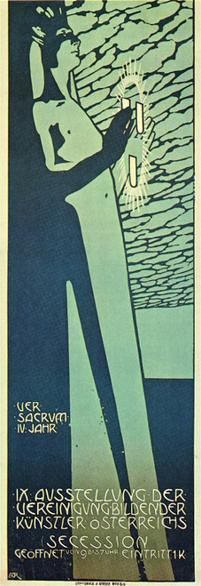 Green Devil Holds Up a Magnetic light.  Alfred Roller was an Austrian painter, graphic designer, and set designer. Poster Print by Alfred Roller - Item # VARBLL058741233x