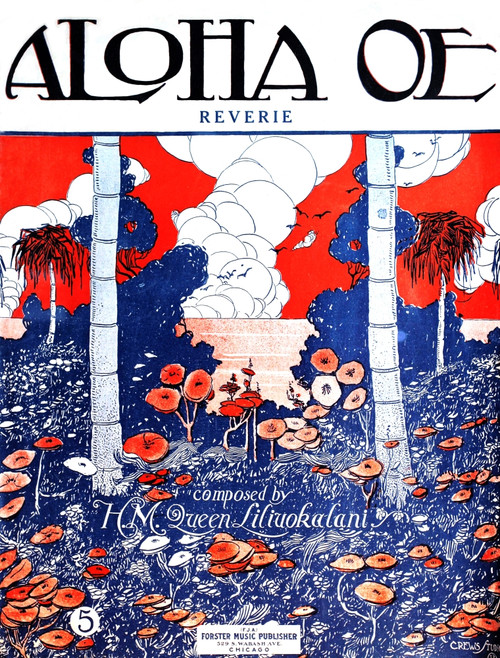 Cover to sheet music with a Hawaiian theme. Poster Print by Crews Studios - Item # VARBLL0587382961