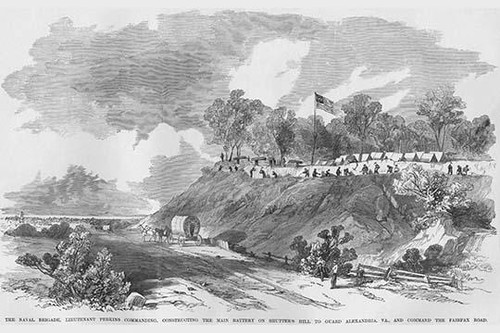 Naval Brigade builds Battery on Shutter's Hill guarding the Fairfax Road, Alexandria, Virginia Poster Print by Frank  Leslie - Item # VARBLL0587324384