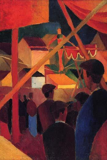 circus performer on a Tightrope Poster Print by August Macke
