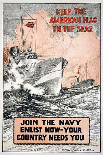 Poster showing battleships at sea. Issued by City of Boston Committee on Public Safety. Poster Print by Frank Vining Smith - Item # VARBLL0587220759