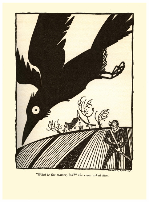 What is the Matter Lad? The crow asked him.  Illustration from the book, "The Gypsy Story Teller" by Cora Morris.  Art by Frank Dobias, an illustrator of children's books. Poster Print by Frank Dobias - Item # VARBLL0587406909