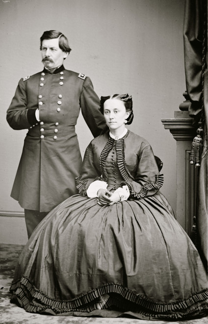 Portrait of Maj. Gen. George B. McClellan, officer of the Federal Army, and his wife, Ellen Mary Marcy Poster Print