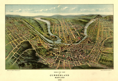 Cumberland, Maryland 1906 Poster Print