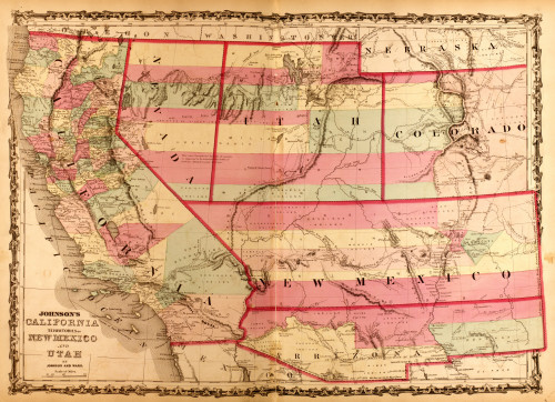 California & the Territories of Utah & Mexico - 1862 Poster Print - Item # VARBLL058758016L