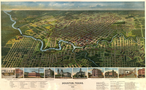 Houston, Texas 1891 Poster Print - Item # VARBLL058756994L