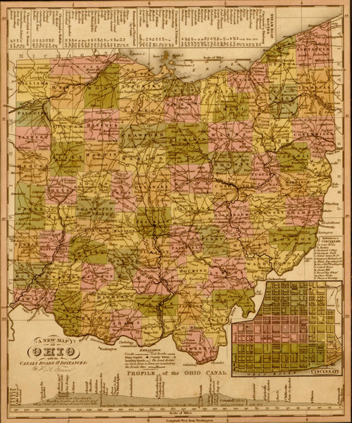 Ohio - 1844 Poster Print