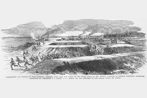 Bombardment & Capture of Fort Thompson Poster Print by Frank  Leslie - Item # VARBLL0587327103