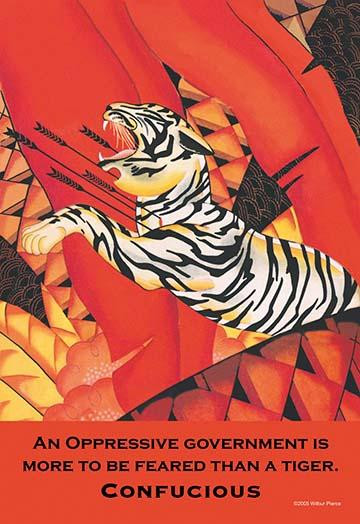 An oppressive government is more to be feared than a tiger. Confucius. Poster Print by Confucius - Item # VARBLL0587206993