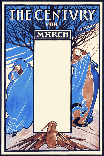 Two women wearing blue cloaks stand beneath a tree. Poster Print by  Elisha Brown Bird - Item # VARBLL0587413913