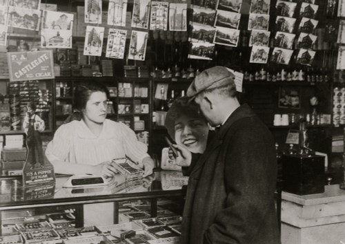 Mary Creed, 14 years old. Selling cigars in store of Mrs. Breslin, 817 Harrison Avenue. Location: Boston, Massachusetts Poster Print - Item # VARBLL058754298L