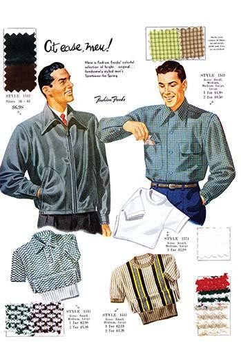 Fashion plates of the latest styles complete with sample fabric from a book sent only to retailers to choose their seasonal collections. Poster Print by Fashion Frocks - Item # VARBLL0587219165