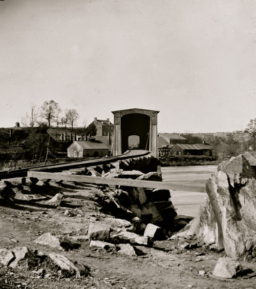Richmond, Va. The Belle Isle railroad bridge from the south bank Poster Print - Item # VARBLL058752296L