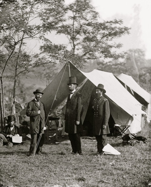 Antietam, Md. Allan Pinkerton, President Lincoln, and Maj. Gen. John A. McClernand Poster Print - Item # VARBLL058753503L