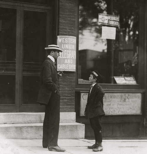 A.D.T. Boy, 13 years old. One and one-half years at it. Works from noon to 10:30 P.M. Said he "carries notes, etc." Poster Print - Item # VARBLL058754399L