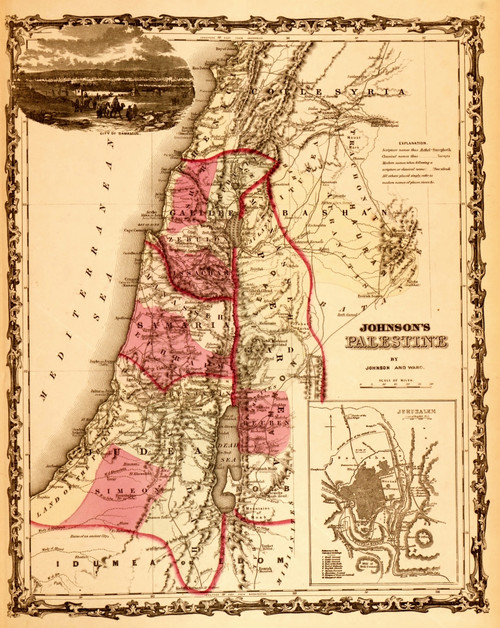 Palestine - 1862 Poster Print
