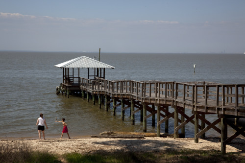 Pier on Mobile Bay, Fairhope, Alabama Poster Print by Carol Highsmith - Item # VARBLL0587558458