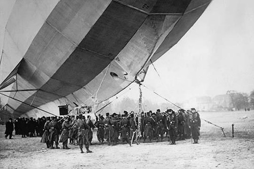 Dirigible with German Soldiers Poster Print by unknown - Item # VARBLL0587234431