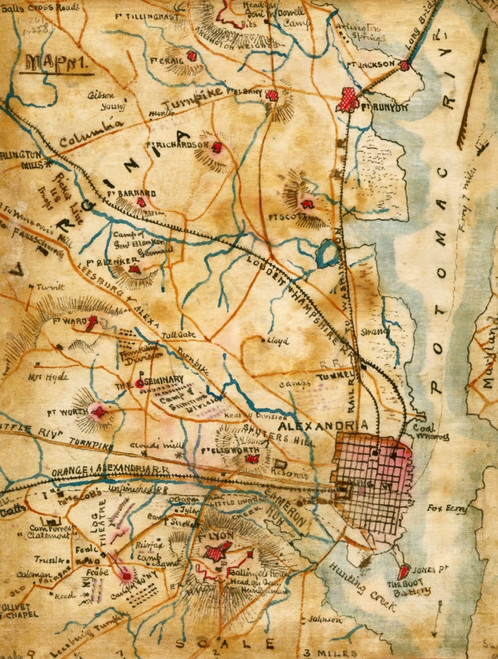 Alexandria on the Potomac as a Railhead.  Alexandria on the Potomac as a Railhead Poster Print by Robert Knox Sneden - Item # VARBLL0587424931