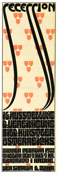 Graphic Design of Stars, triangles, and graphic features.  Alfred Roller was an Austrian painter, graphic designer, and set designer. Poster Print by Alfred Roller - Item # VARBLL0587412372