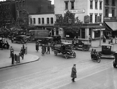 Street Corner in Washington DC in front of dye works with trucks park and growing traffic Poster Print - Item # VARBLL058748789L