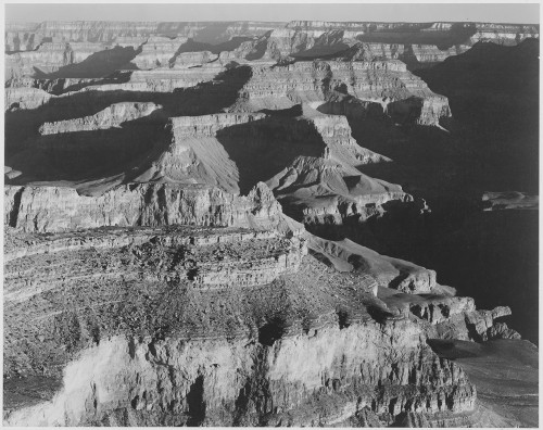 View dark shadows to right high horizon "Grand Canyon National Park" Arizona. 1933 - 1942 Poster Print by Ansel Adams - Item # VARBLL0587400676