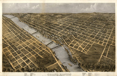 Grand Rapids, Michigan 1868 Poster Print - Item # VARBLL058757040L