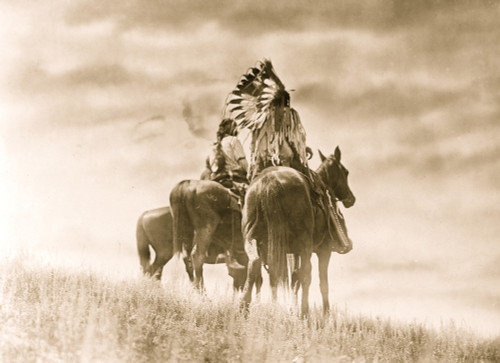 Three Cheyenne warriors on horseback. Poster Print - Item # VARBLL058747545L