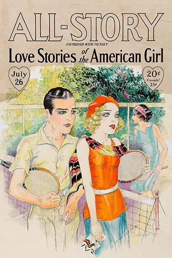 Oil painting done as cover art for the pulp magazine "All Story" inserted on the layout board exactly as the cover will be reproduced. Poster Print by Neysa Alban - Item # VARBLL0587300949