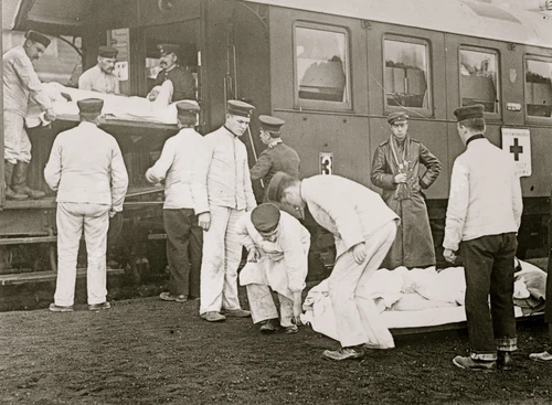 German Hospital train Poster Print