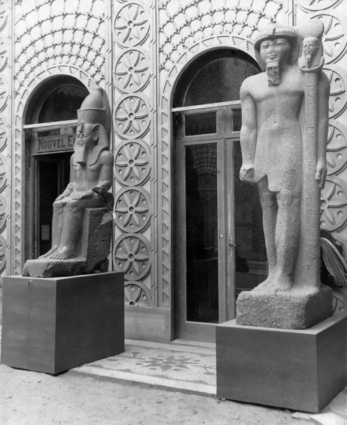 Statues of Ramses II outside Egyptian Museum in J?zah. Poster Print by Felix Bonfils - Item # VARBLL0587419741