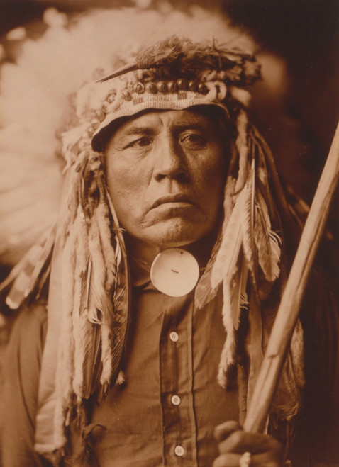 Apsaroke man, half-length portrait, wearing headdress, facing front. Poster Print - Item # VARBLL058747072L