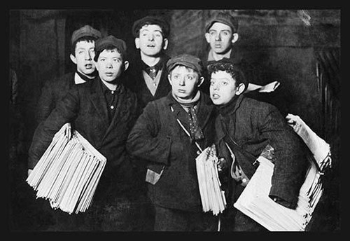 Young immigrant children also had to find work.  Newsboys, delivering papers, was a common job among them. Poster Print by unknown - Item # VARBLL0587025670