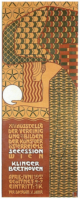 Graphic Design of Stars, triangles, and graphic features.  Alfred Roller was an Austrian painter, graphic designer, and set designer. Poster Print by Alfred Roller - Item # VARBLL0587412364