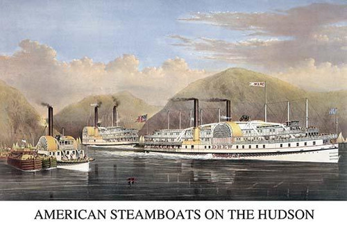 American steamboats on the Hudson: passing the highlands Poster Print by Currier & Ives - Item # VARBLL0587231947