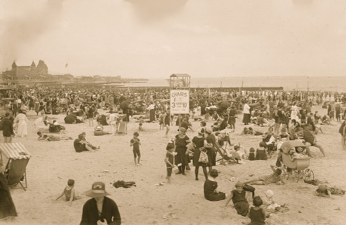 Bathing at Brighton Beach, Brooklyn Poster Print - Item # VARBLL058750096L