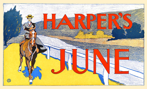 A woman rides a horse. Poster Print by  Edward Penfield - Item # VARBLL0587412976
