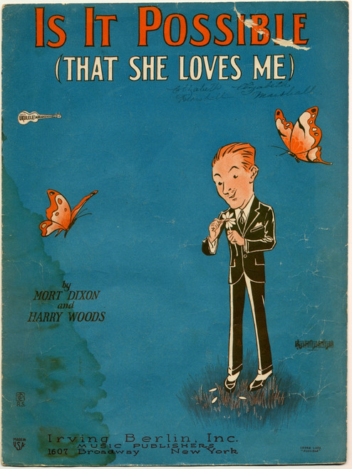 Young lad picks of the petals of a daisy asking she loves me, she loves me not. Poster Print - Item # VARBLL058753881L