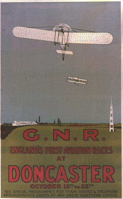 Bleriot Plane advertising published by the Great Northern Railway Poster Print by Unknown - Item # VARBLL0587351152