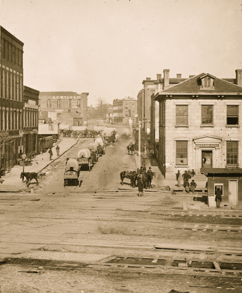 Atlanta, Ga. Northward view across the tracks on Whitehall Street, with wagon train Poster Print - Item # VARBLL058745169L