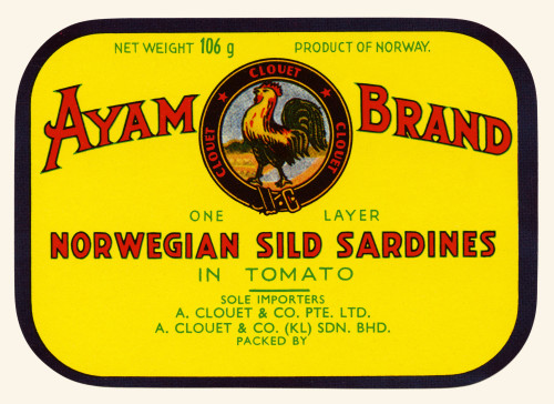 Vintage label for Norwegian sardines. Poster Print by unknown - Item # VARBLL0587394684